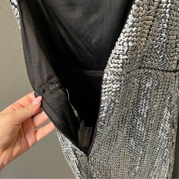REVOLVE, Endless Rose Sequin Mini Dress in Silver - Picture 11 of 16